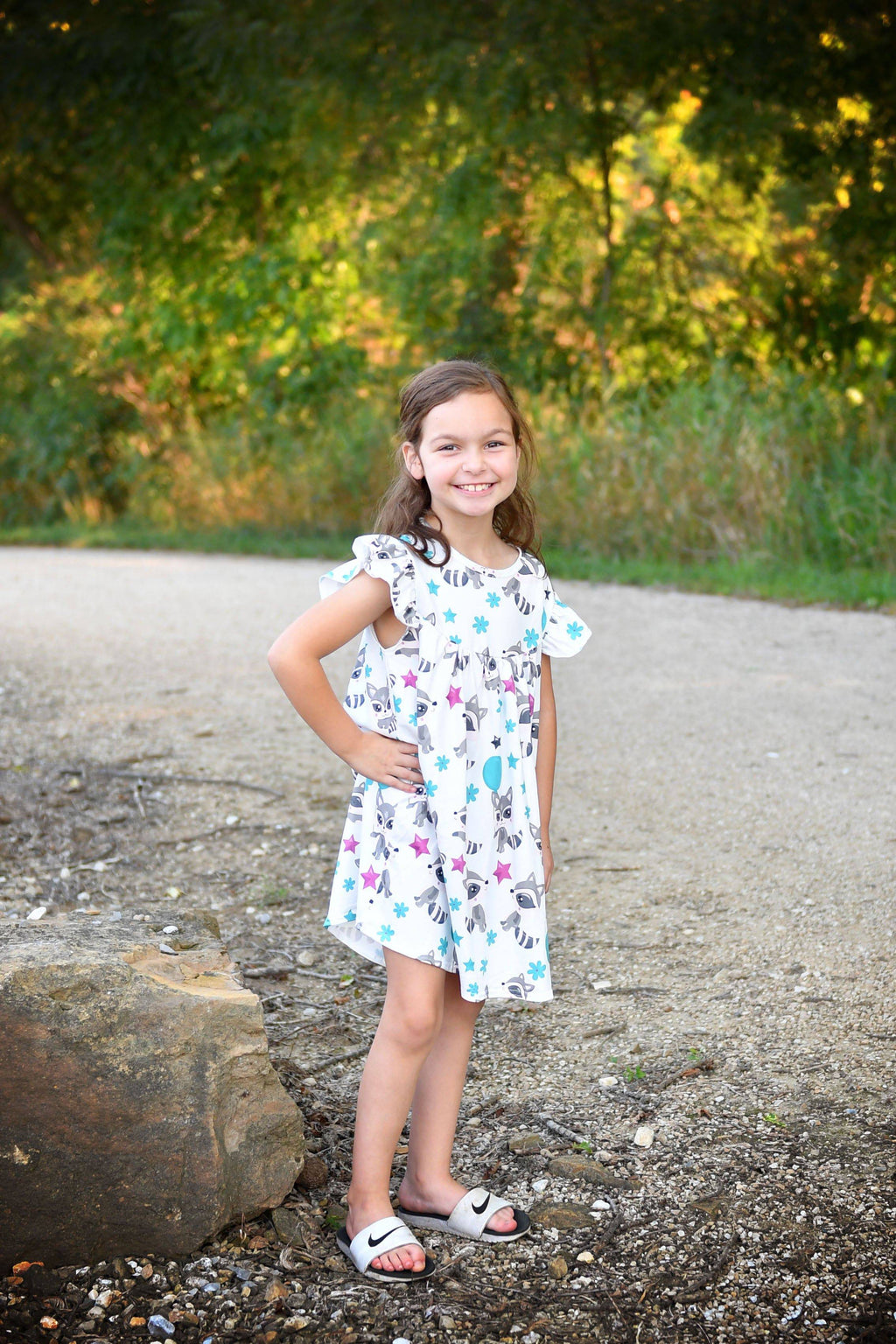 Raccoon Milk Silk Flutter Dress – Great Lakes Kids Apparel LLC
