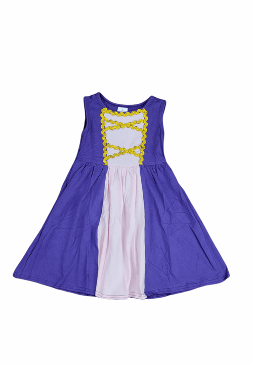 Golden Haired Princess Inspired Dress - Great Lakes Kids Apparel LLC
