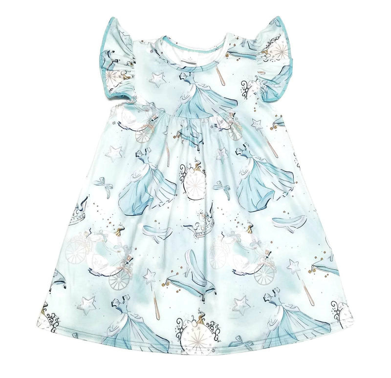 Midnight Princess Milk Silk Flutter Dress - Great Lakes Kids Apparel LLC