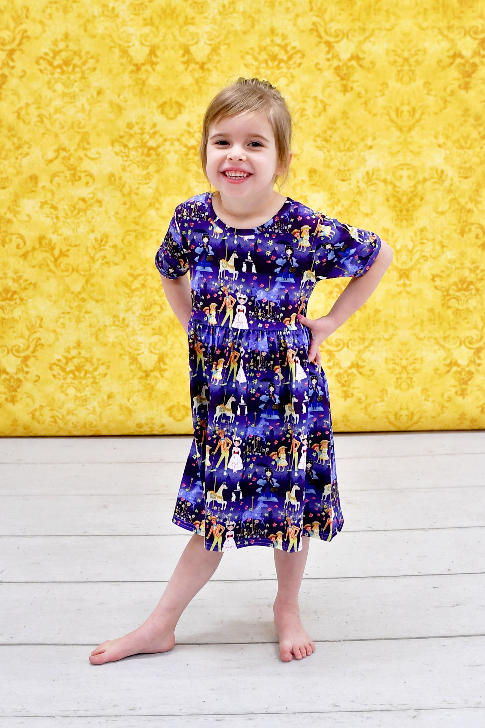 The Perfect Nanny Short Sleeve Milk Silk Dress – Great Lakes Kids