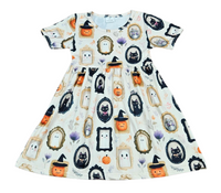 Picture Perfect Halloween Short Sleeve Milk Silk Dress