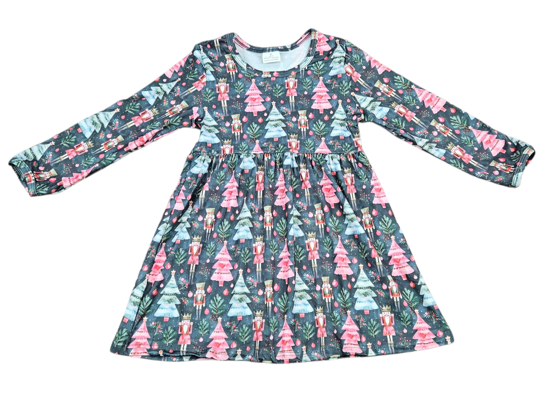Hunter Green Nutcracker Long Sleeve Milk Silk Dress - 2T Hunter Green Nutcracker Long Sleeve Milk Silk Dress - 2T