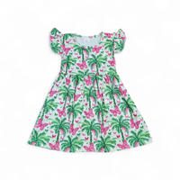 Tropical Butterfly Milk Silk Dress