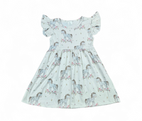Cute Pony Milk Silk Dress