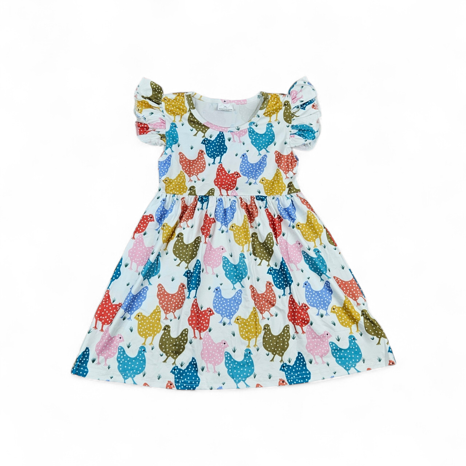 Colorful Chicken Milk Silk Dress