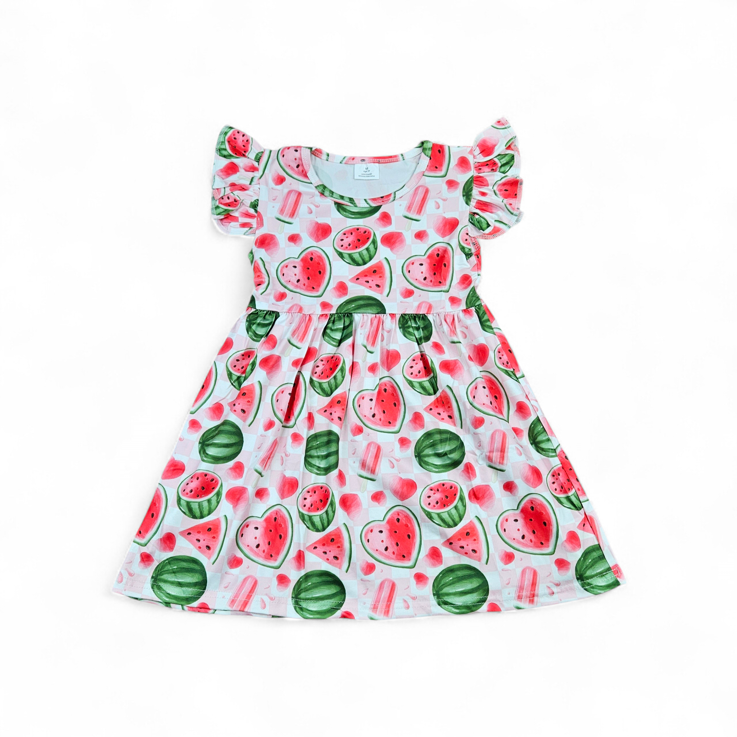 Watermelon Popsicle Milk Silk Dress
