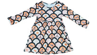 Not So Spooky Nights Long Sleeve Milk Silk Dress