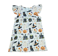 Happy Haunts Milk Silk Flutter Dress
