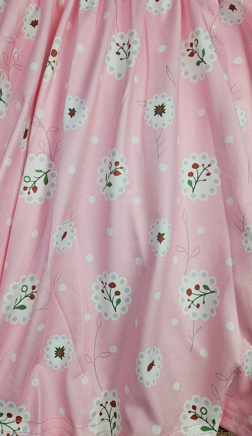 Pink Floral Milk Silk Twirl Dress - Great Lakes Kids Apparel LLC