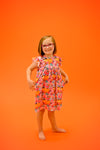 Floral Pumpkin Milk Silk Flutter Dress - Great Lakes Kids Apparel LLC