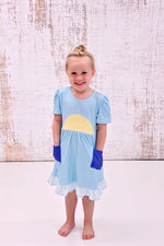 Blue Dog Milk Silk Ruffle Dress - Great Lakes Kids Apparel LLC
