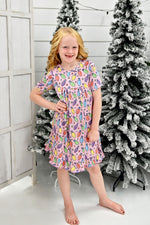 Pink Christmas Light Milk Silk Nightgown - Great Lakes Kids Apparel LLC