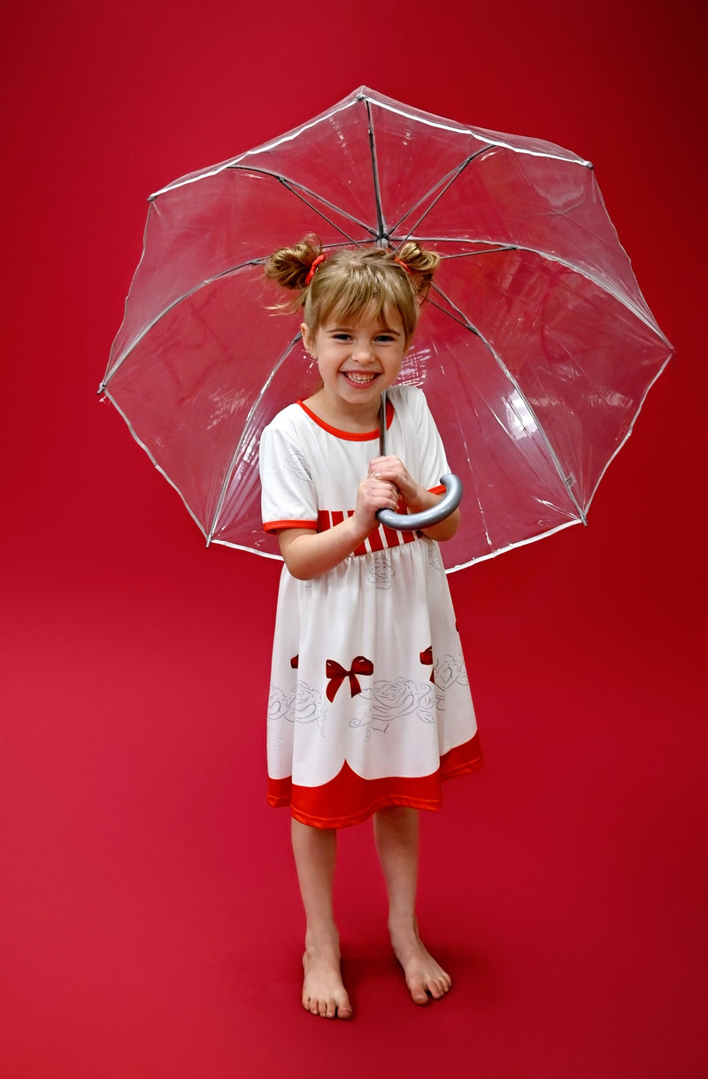 Mary Nanny Short Sleeve Milk Silk Dress - Great Lakes Kids Apparel LLC