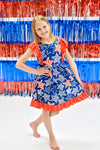 Land Of The Free Ruffle Tank Milk Silk Dress - Great Lakes Kids Apparel LLC