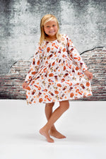 Halloween Town Long Sleeve Milk Silk Dress - Great Lakes Kids Apparel LLC