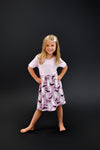 Lilac Boo Short Sleeve Milk Silk Dress - Great Lakes Kids Apparel LLC