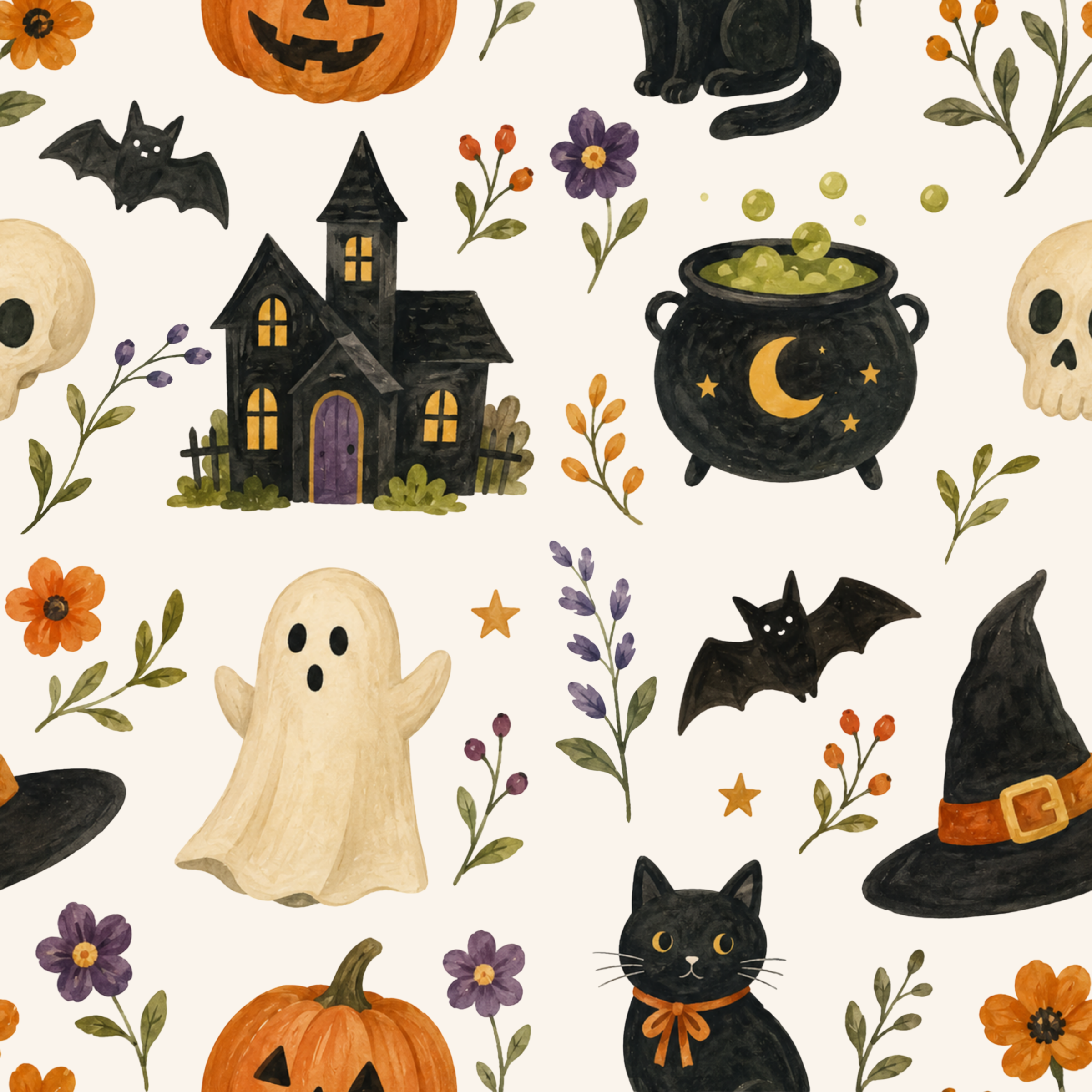 Happy Haunts Milk Silk Flutter Dress