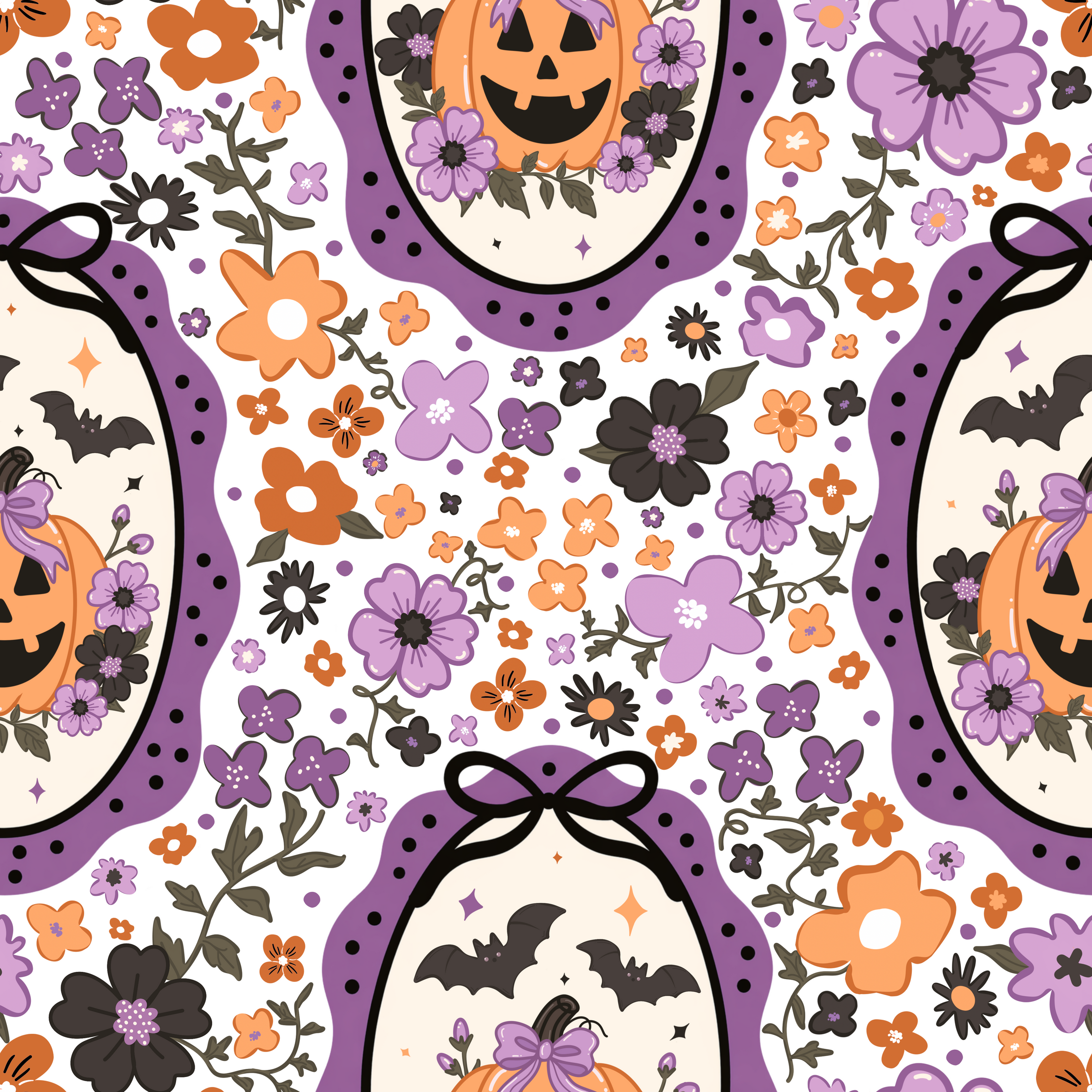 Pretty Purple Halloween Long Sleeve Milk Silk Dress