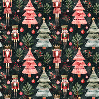 Hunter Green Nutcracker Long Sleeve Milk Silk Dress