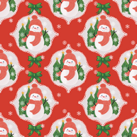 Winter Snowman Long Sleeve Milk Silk Dress