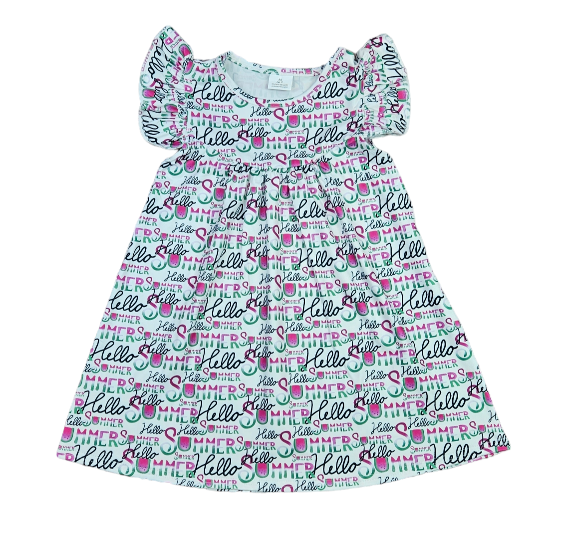 milk silk flutter dress Sushi Milk Silk Flutter Dress 8/9