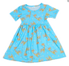Baby Giraffe Short Sleeve Milk Silk Dress - Great Lakes Kids Apparel LLC
