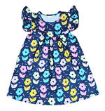 Flower Sprinkles Milk Silk Flutter Dress - Great Lakes Kids Apparel LLC