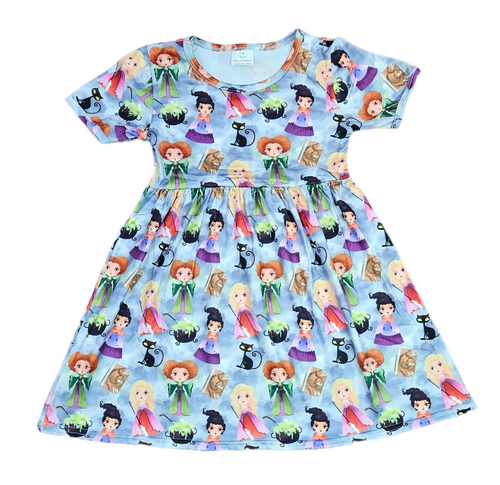 Grey Sisters Short Sleeve Milk Silk Dress - Great Lakes Kids Apparel LLC