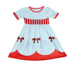 Mary Nanny Short Sleeve Milk Silk Dress - Great Lakes Kids Apparel LLC