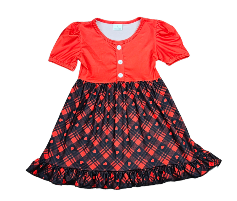 Made With Love Short Sleeve Milk Silk Dress - Great Lakes Kids Apparel LLC