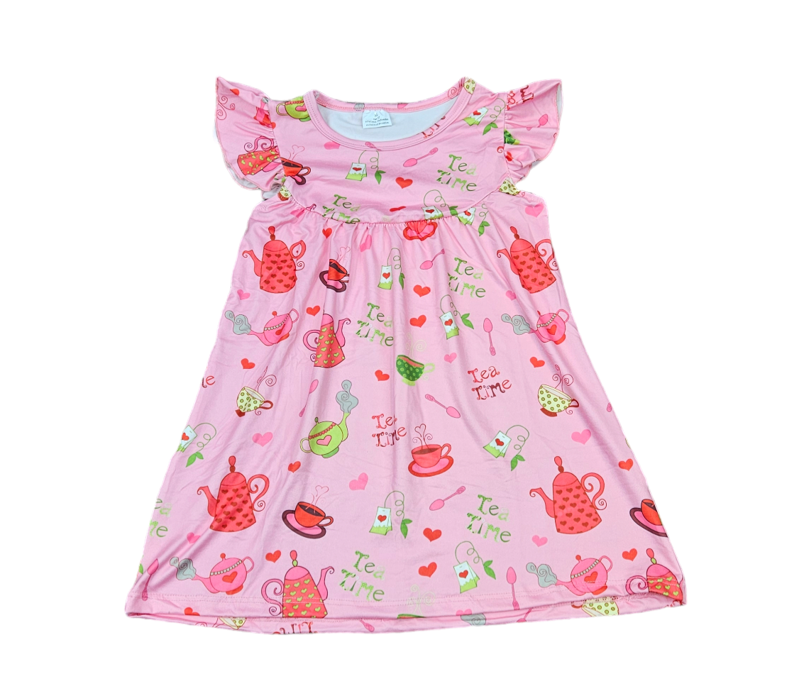 Tea Party Milk Silk Flutter Dress 3T
