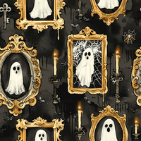 Ghost Picture Frame Short Sleeve Milk Silk Dress