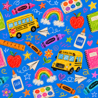Blue Back To School Milk Silk Flutter Dress