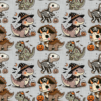 Dino Halloween Milk Silk Raglan