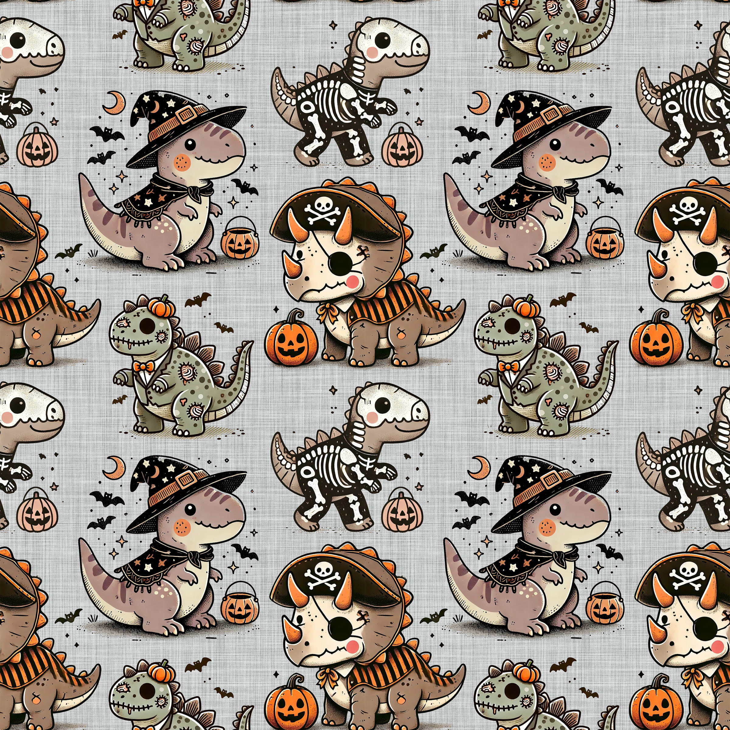 Dino Halloween Milk Silk Raglan