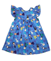 Ice Princess Milk Silk Flutter Dress