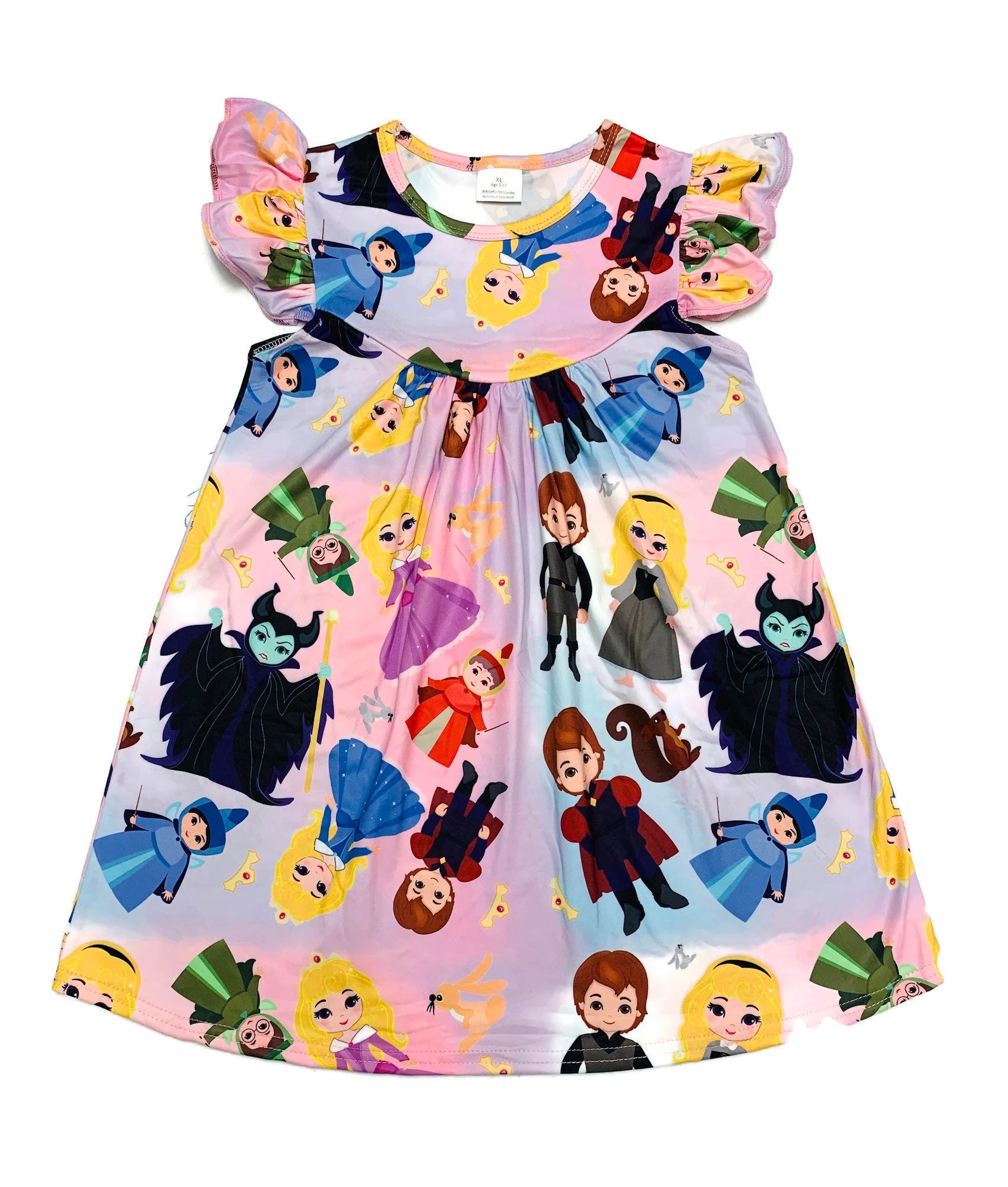 Spindle Princess Milk Silk Flutter Dress