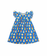 Be Our Guest Flutter Milk Silk Dress
