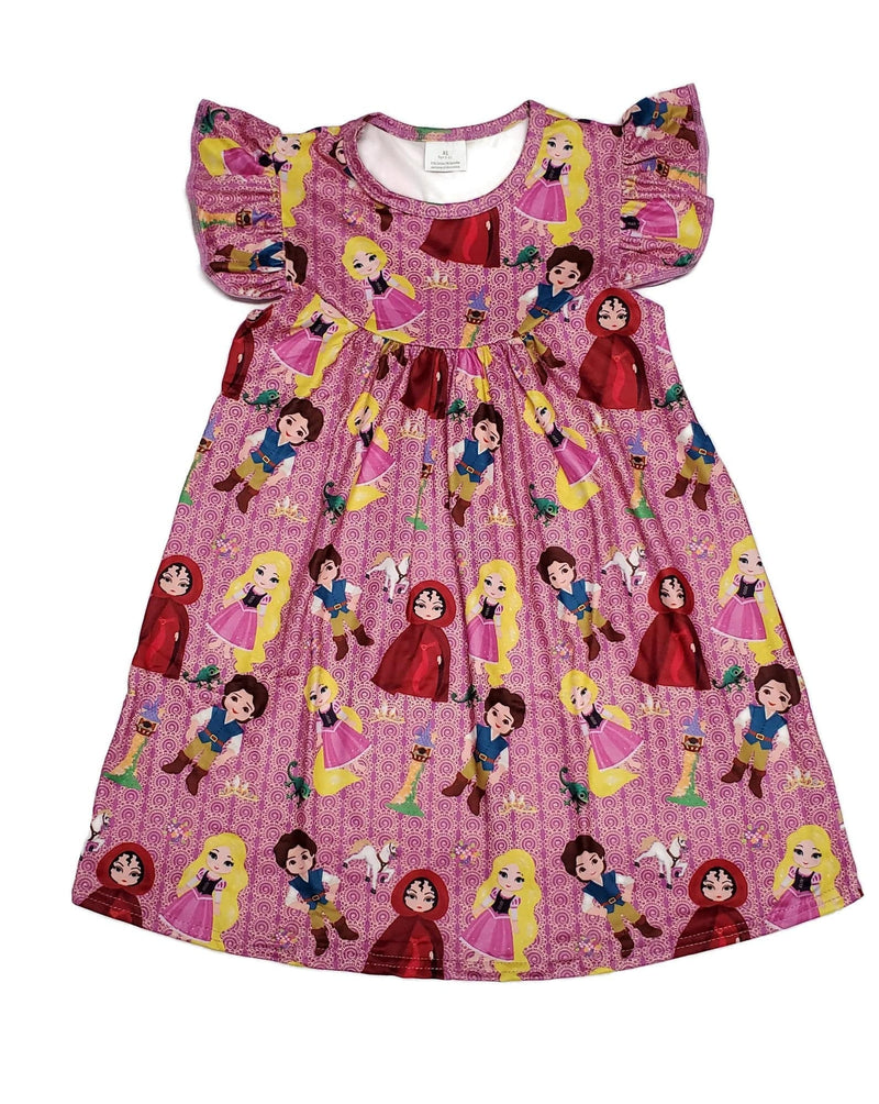 Rapunzel Inspired Milk Silk Flutter Dress - Great Lakes Kids Apparel LLC