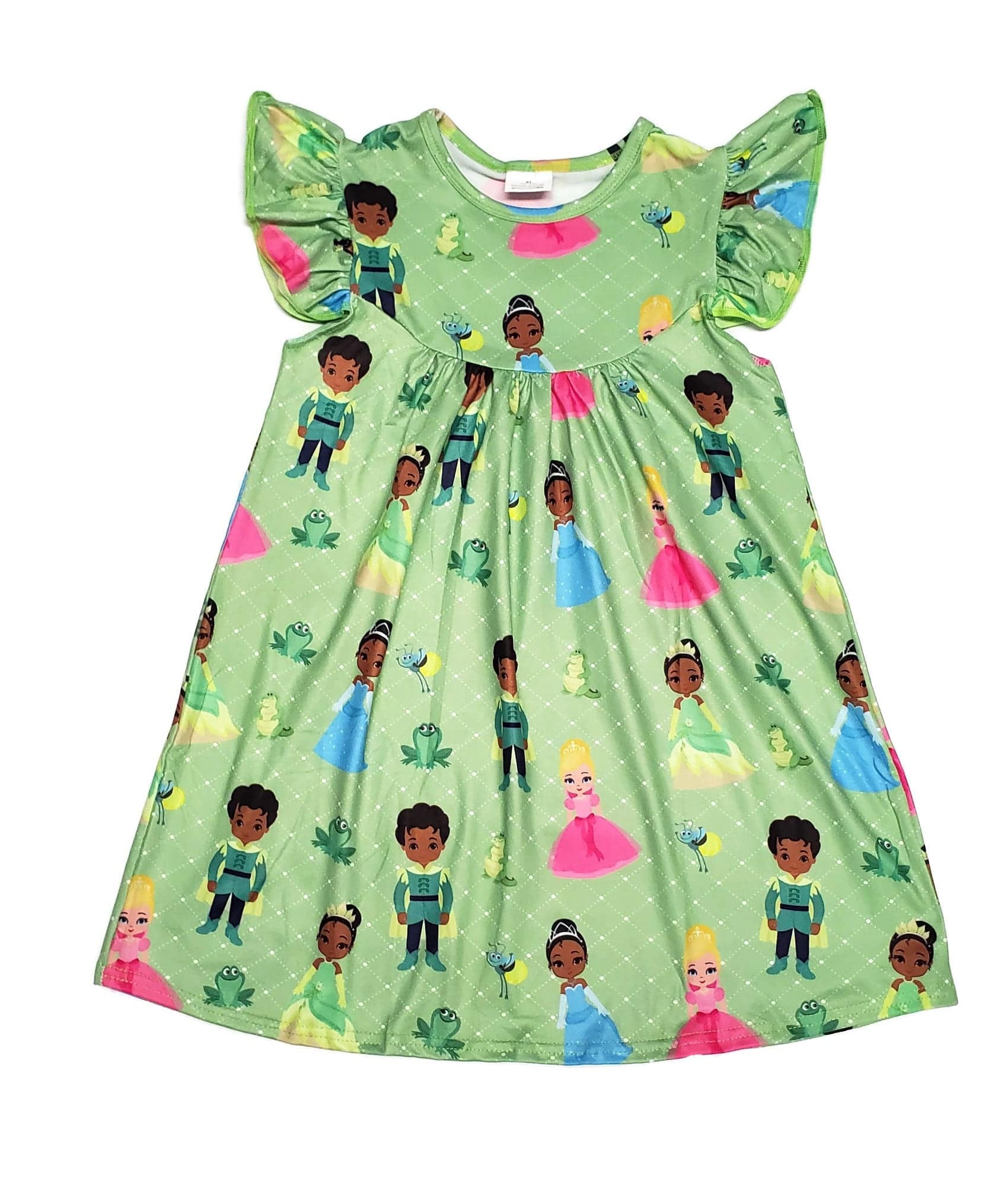 Frog Princess Inspired Milk Silk Flutter Dress 3T