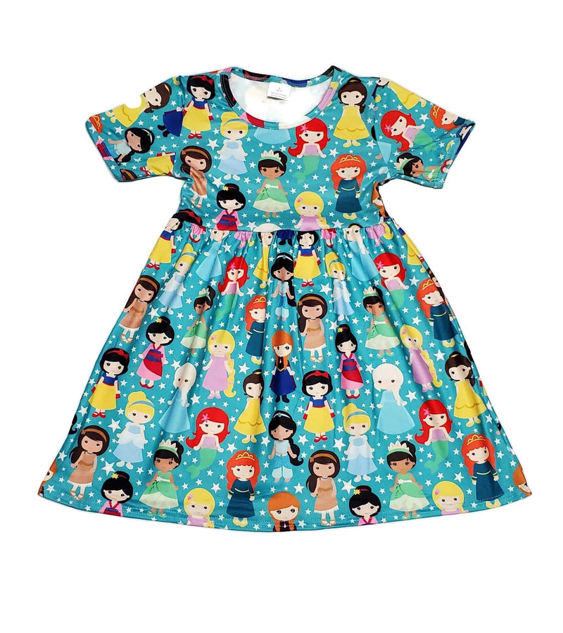 Princess Short Sleeve Olivia Milk Silk Dress | Great Lakes Kids Apparel LLC