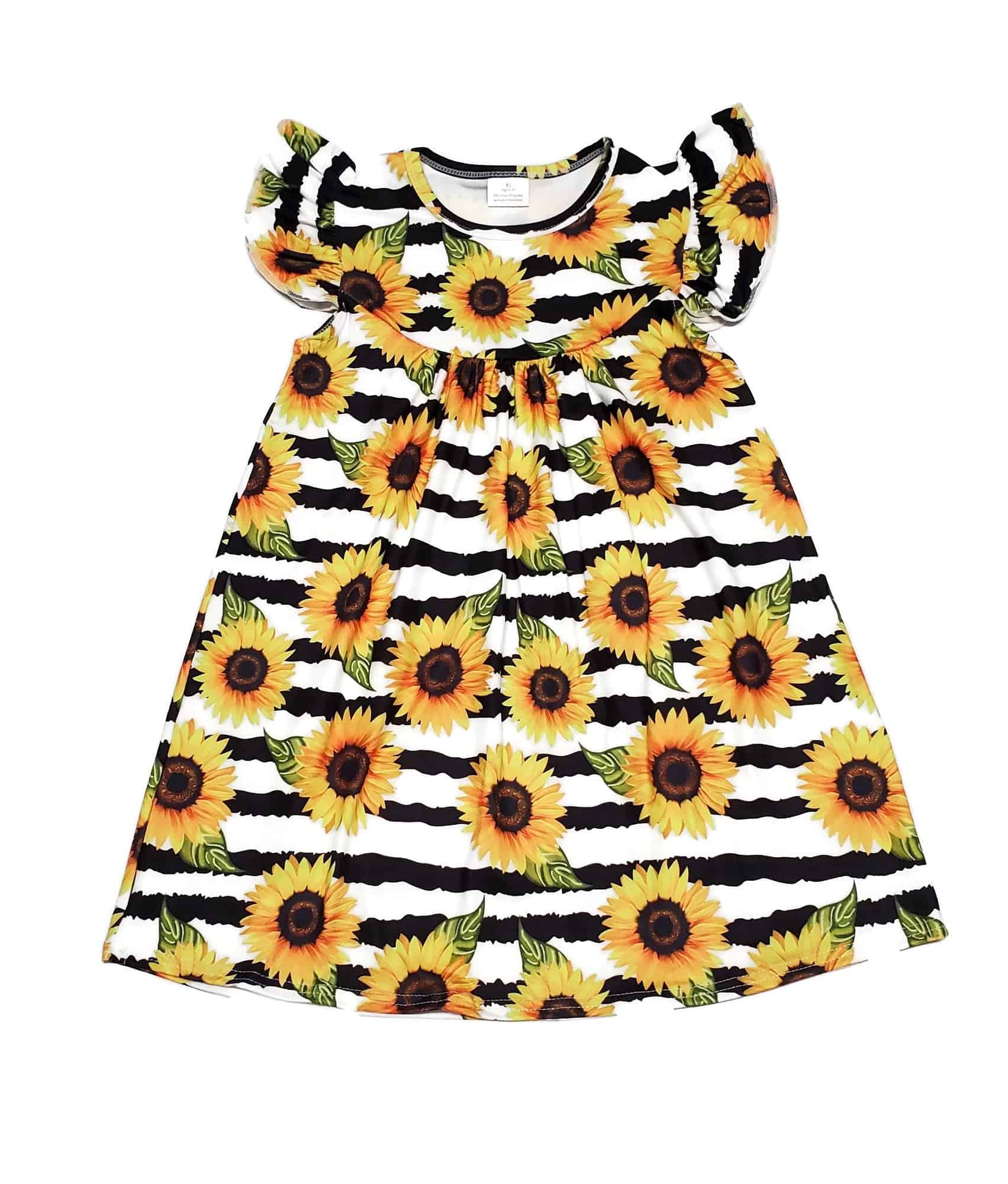 yellow sunflower dress Sunflower Milk Silk Flutter Dress 2T