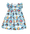 Blue Happy Princess Milk Silk Flutter Dress - Great Lakes Kids Apparel LLC