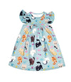 Kitty Milk Silk Flutter Dress - Great Lakes Kids Apparel LLC