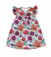 Tropical Floral Milk Silk Flutter Dress - Great Lakes Kids Apparel LLC