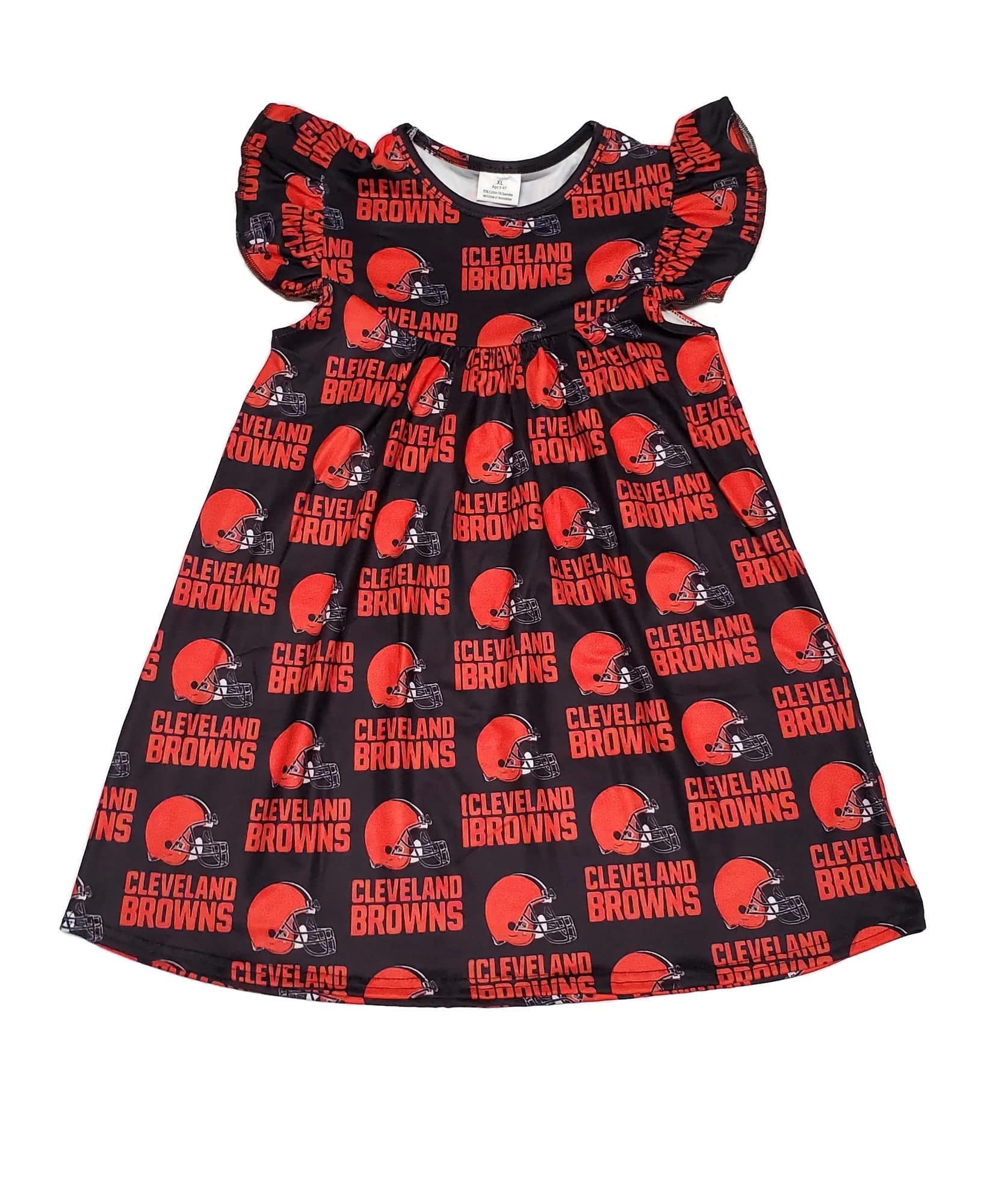 Cleveland Browns Milk Silk Flutter Dress 3T