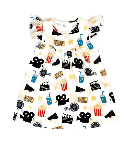 Movie Inspired Flutter Milk Silk Dress - Great Lakes Kids Apparel LLC