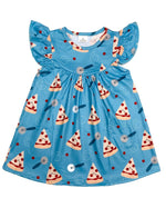 Pizza Flutter Milk Silk Dress - Great Lakes Kids Apparel LLC