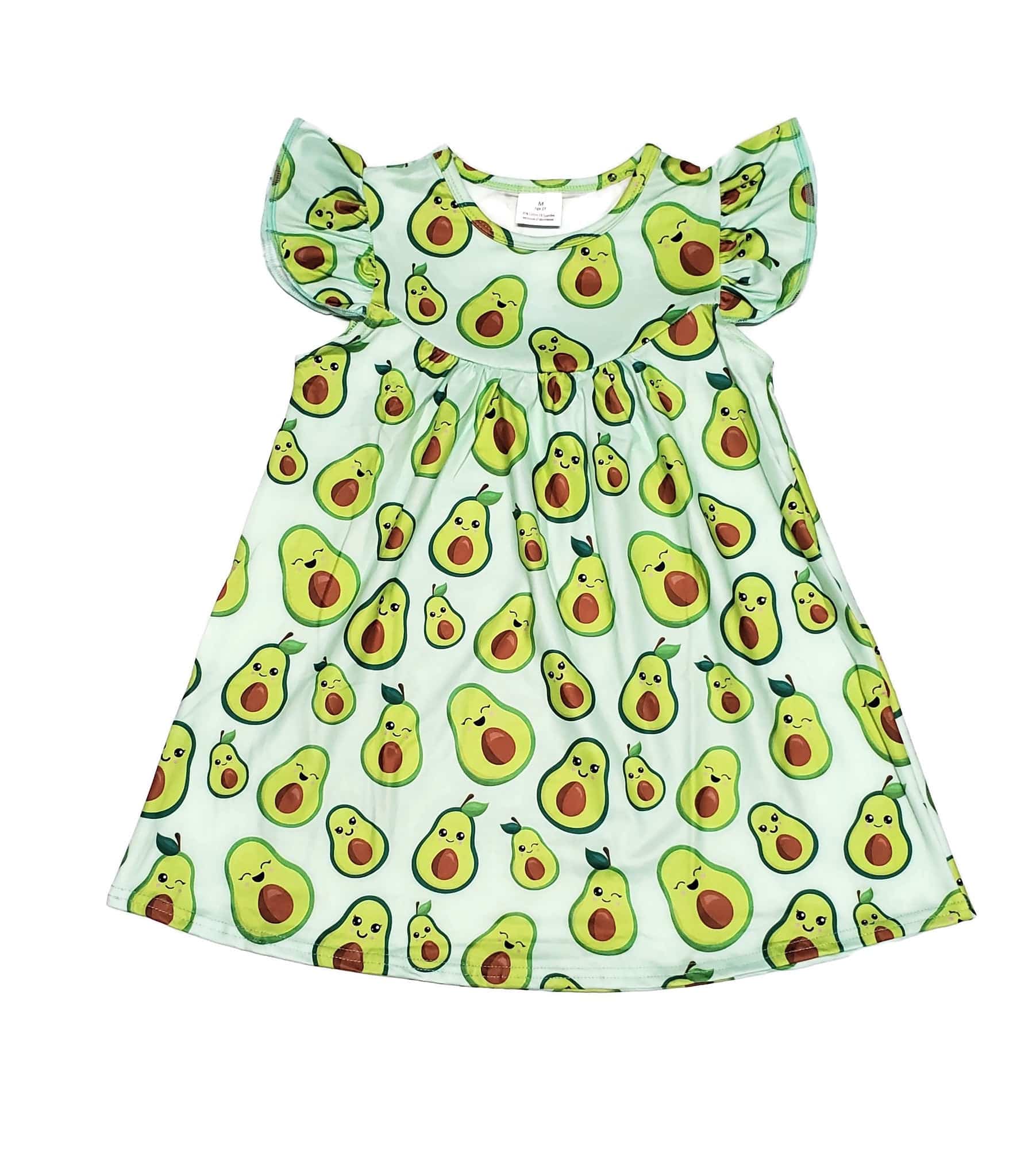 chinese dress ladies Avocado Milk Silk Flutter Dress 12-18months