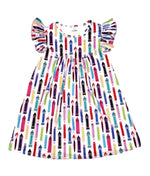 Artist Tools Milk Silk Flutter Dress - Great Lakes Kids Apparel LLC